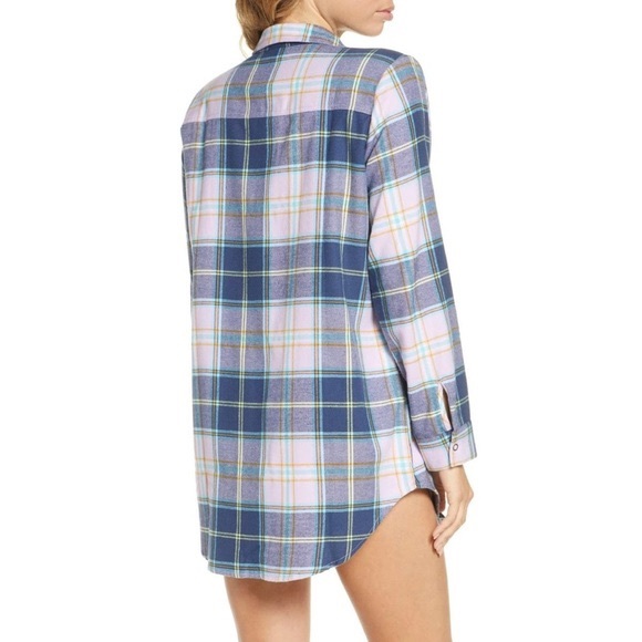 bp. Women’s Plaid Flannel Nightshirt, M - Picture 2 of 3